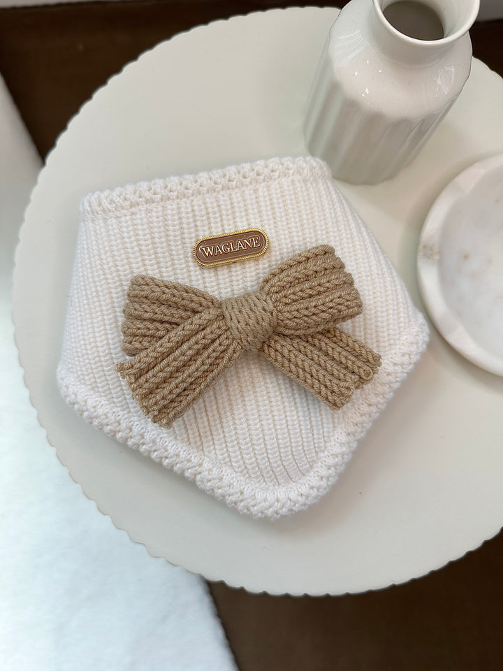 Chunky Knit Autumn Bow Bandana