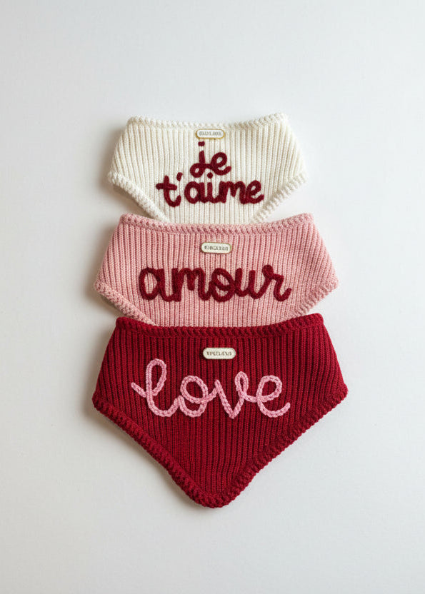 The WAGLANE™ Conversation Heart Hand-Embroidered Bandana